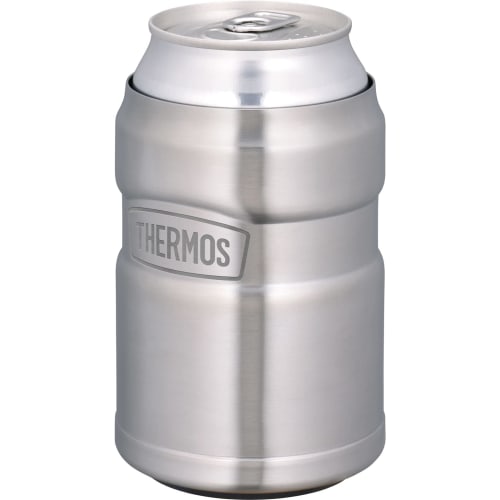Thermos Outdoor Series Insulated Can Holder for 350ml Cans, 2-Way Type, Stainless Steel, ROD-0021 S