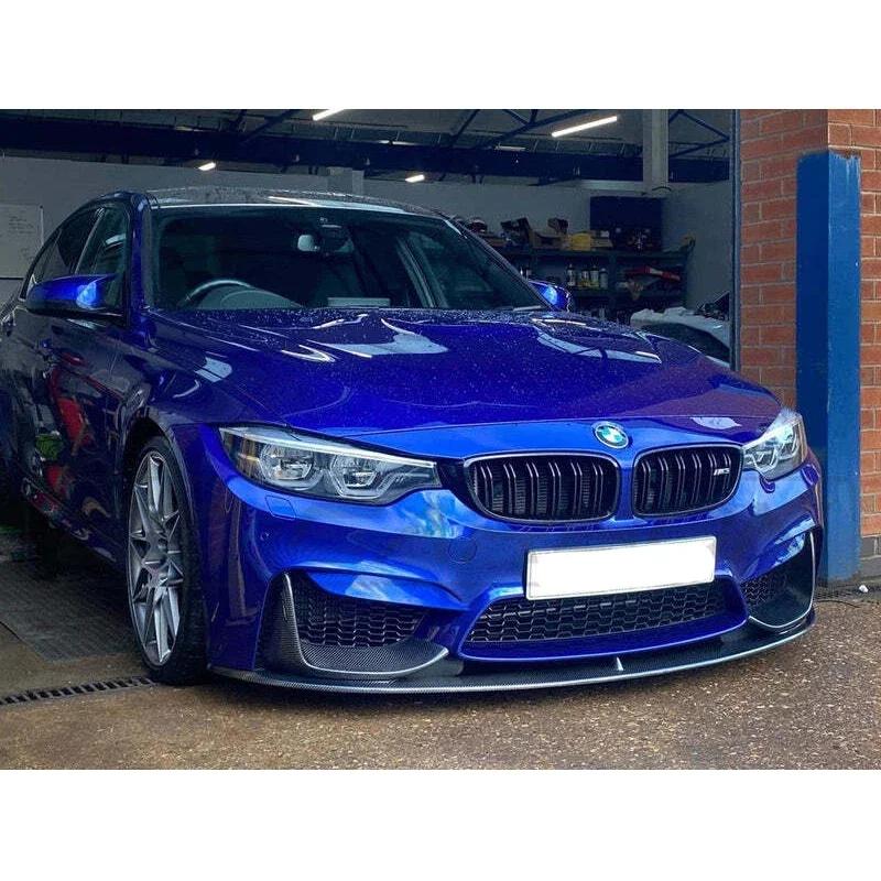High Quality ABS 4Pcs Car Front Lip Bumper Spoiler Body Kit Glossy Black Carbon Look For BMW 3 Series F30 2012-2018 M3 Style