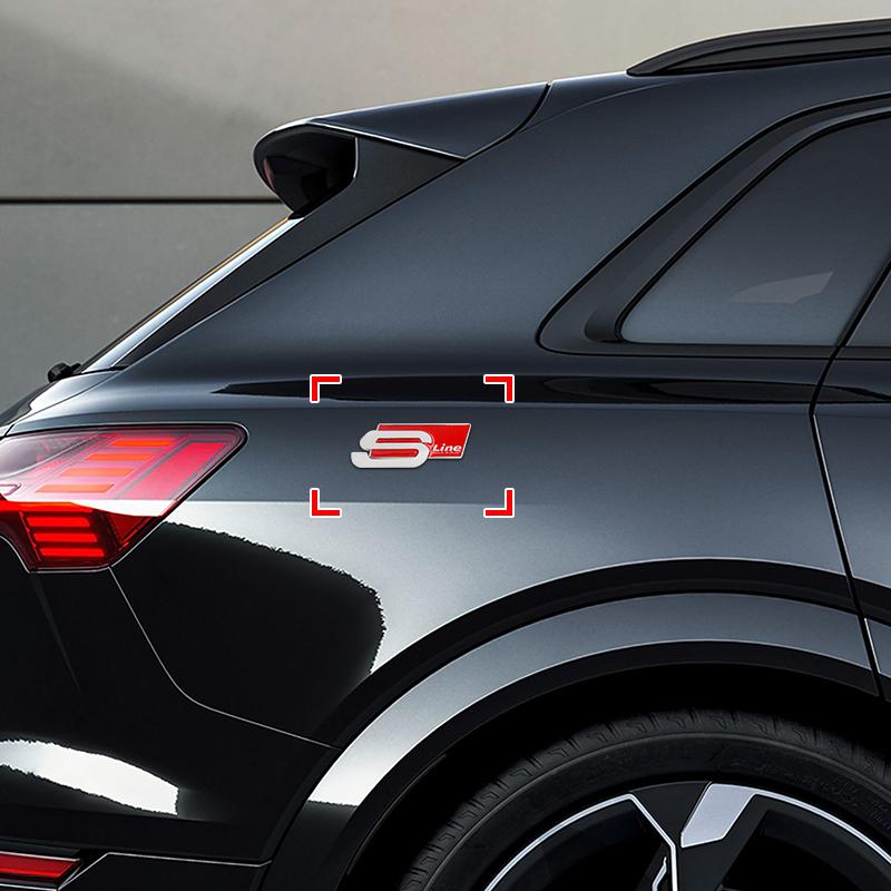1pcs 3D Metal Emblem Car Decal Badge Auto Logo for Audi RS A3 A4 A6 A5 Q5 A1 Q7 Q3 Q2 Q8 A7 A8 TT S