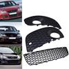 Set di coperture a rete per griglia centrale inferiore del paraurti anteriore nero opaco e griglia fendinebbia per VW Golf MK5 GTI Jetta 2004-2009 Sostituzione