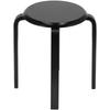 Bar Stool Anti Slip Bent Wood Stacking Chair Stackable Stool for Kitchen Office Party(Black )