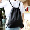 Waterproof Fitness Drawstring Bag Solid Color Drawstring Pocket Knapsack Drawstring Backpack  Gym