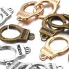 10set/bag Charms Handcuffs Freedom Connector Antique Muticolor Pendants For DIY Jewelry Making Findings Supplies Handmade