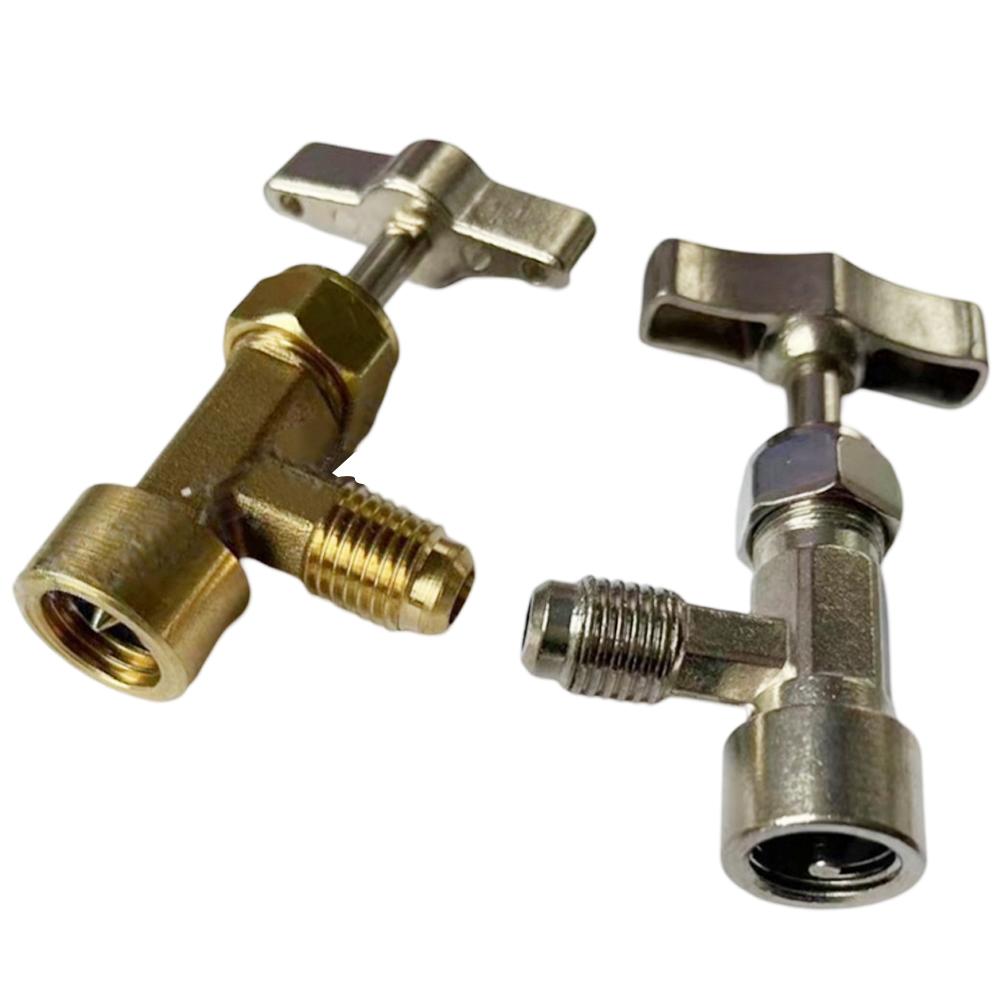 Single Puncture Installation R134A Can Tap Kit Brass Construction Controlled Gas Transfer Air-conditioning Installation