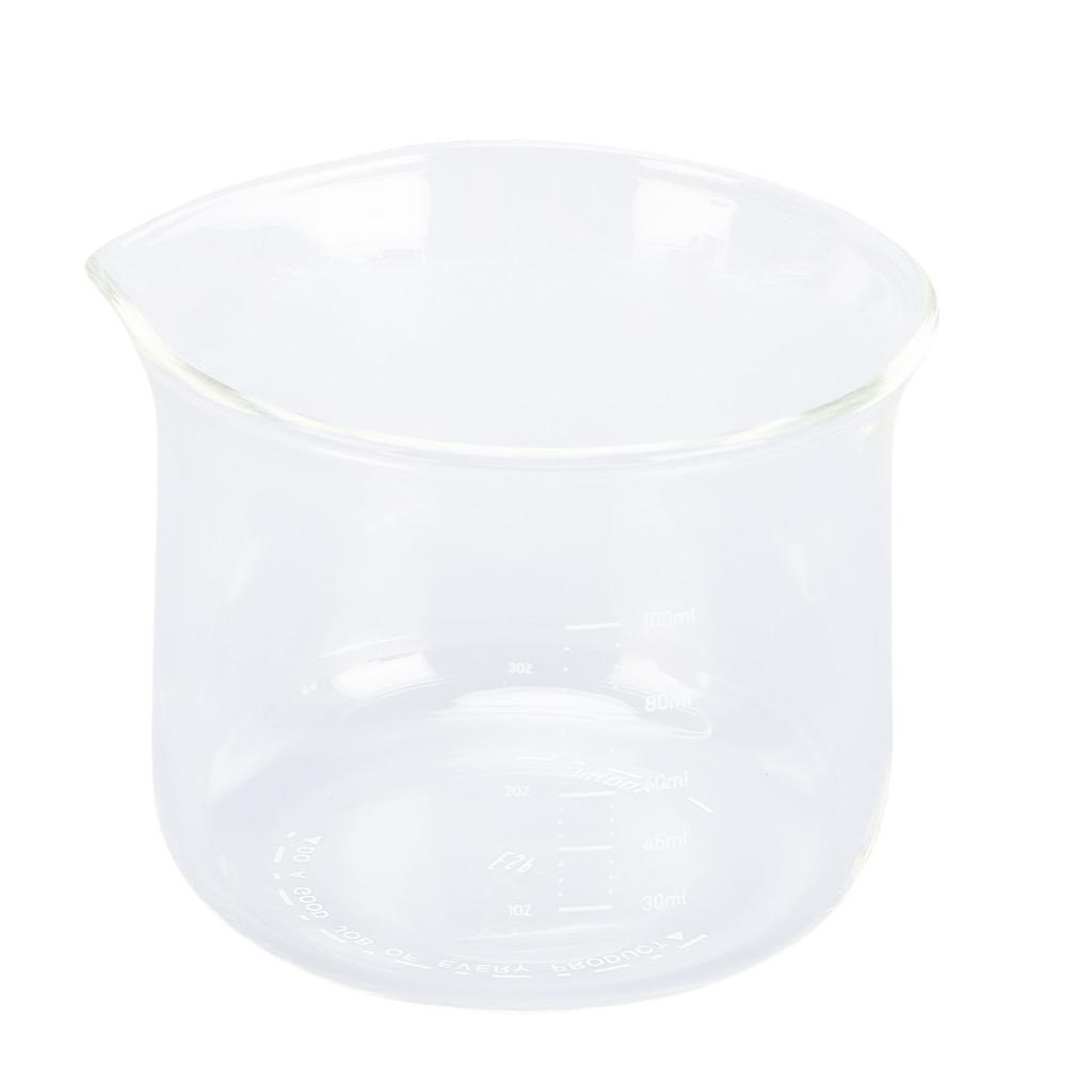 Coffee Concentration Cup High Borosilicate Glass with Scale 100ml Measuring Cup V Shaped Mouth Milk Frothing Pitcher