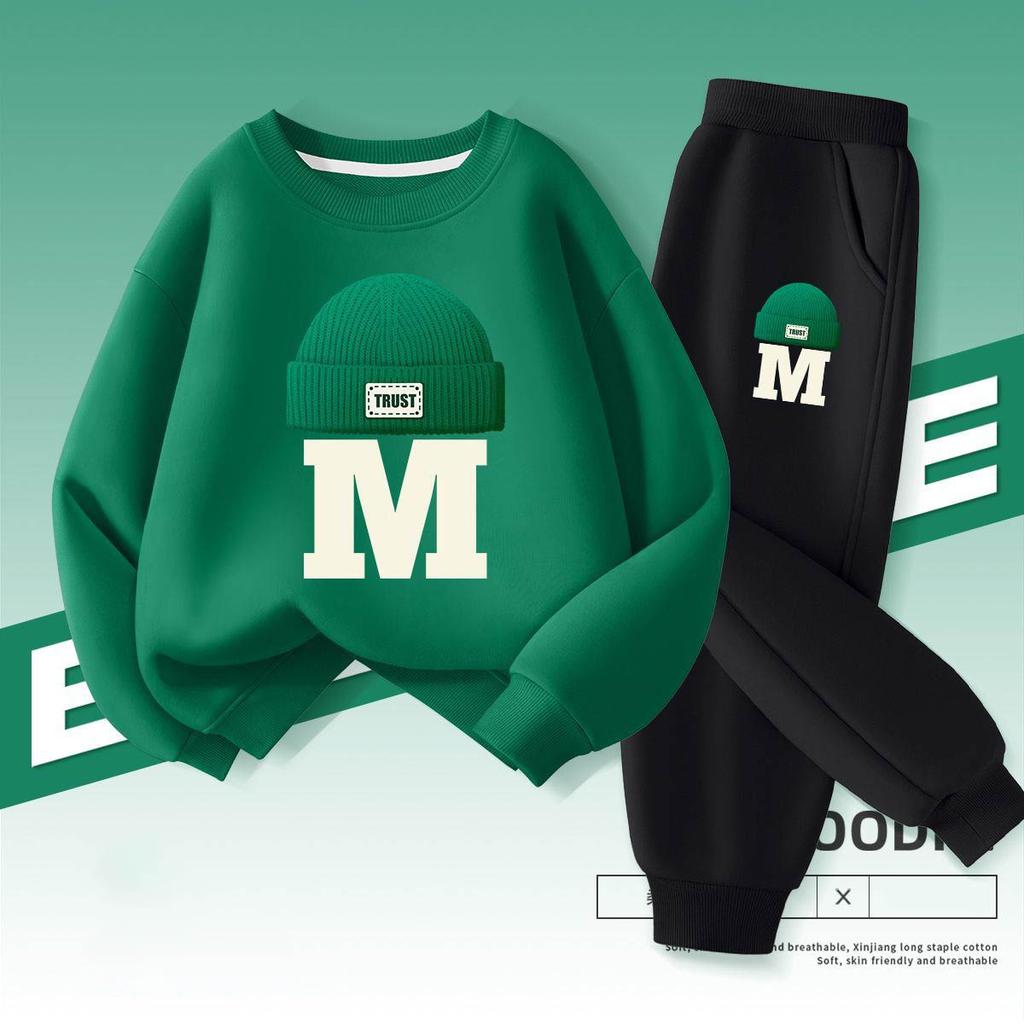 Autumn Baby Boy Clothes Fashion Printed T-shirts and Pants 2 Pieces Set Children Girls Casual Top Bottom Outfits Tracksuits