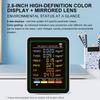 6 In 1 Air Quality Detector Household CO2 TVOC CO HCHO PM10 PM2.5 Monitor Office Wall Hanging LCD Display Air CO2 Detector