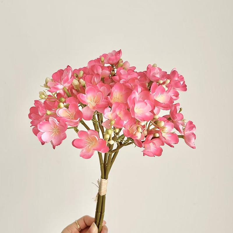 4pcs/bundle Fake Flower Elegant Silk Flower Home Vase Decor Simulated Jasmine Flower Home Hotel Shopping Mall Decoration 40cm