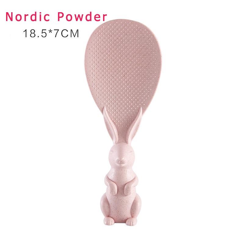 Creative Vertical Rabbit Shape Large Wheat Straw Rice Spoon Non-Stick