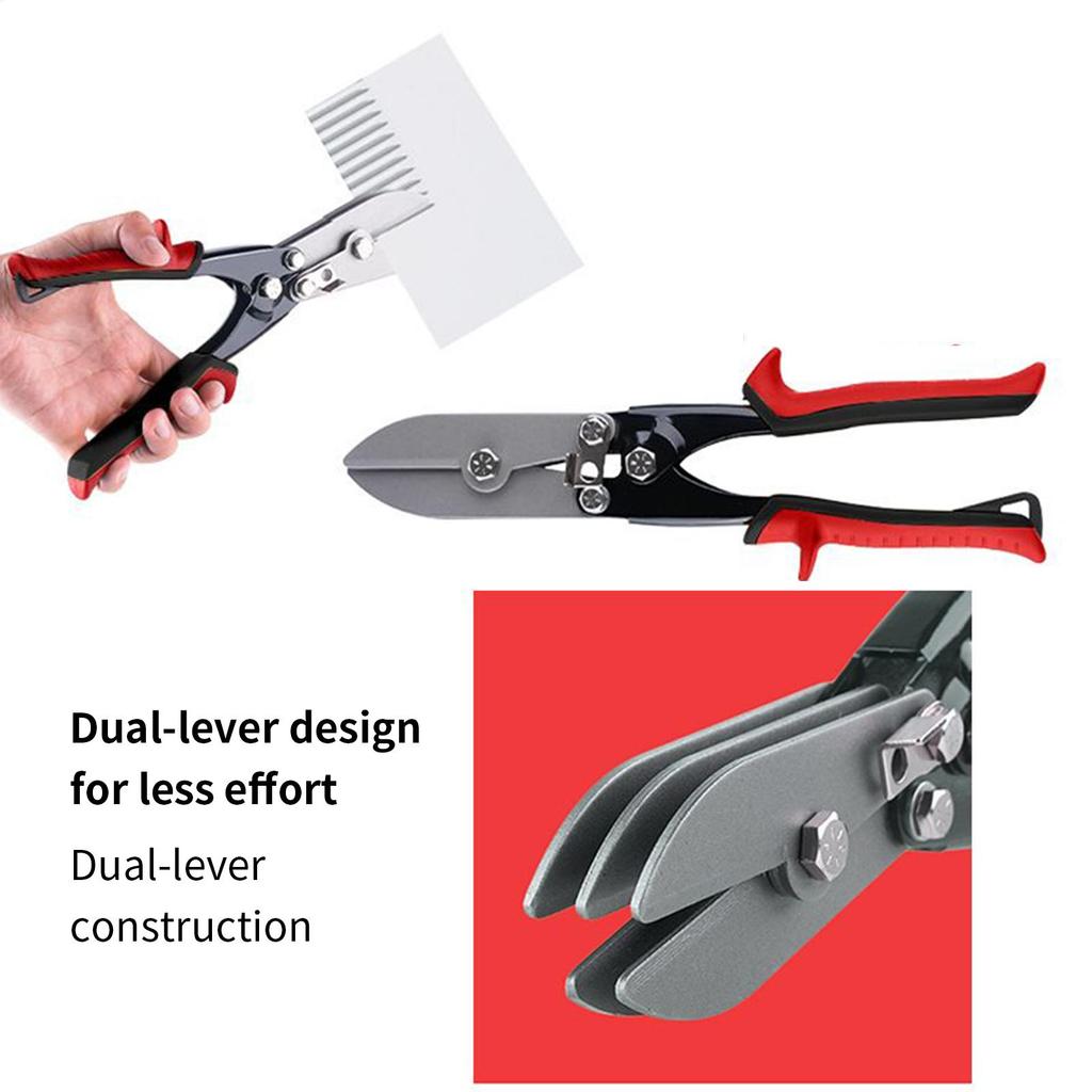 Sheet Metal Crimper Heavy Duty 5-Cutter Bender Downspouts Crimper Gutter Hand Tools for Stove Pipes Ductworks Electrical System