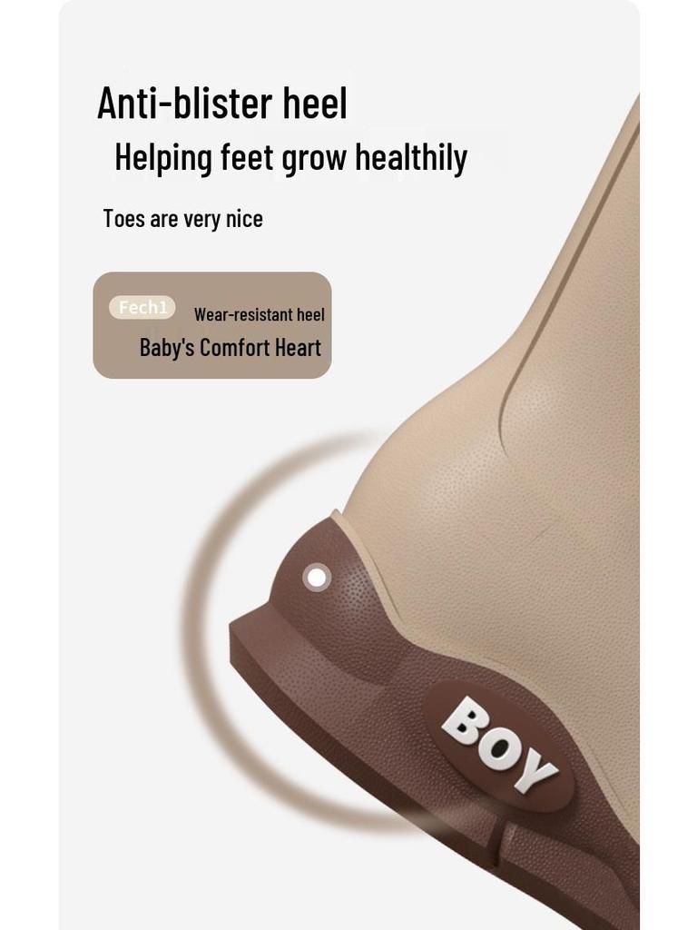 Kids' Waterproof Non-Slip Rain Boots for Boys and Girls – Toddler & Student Sizes