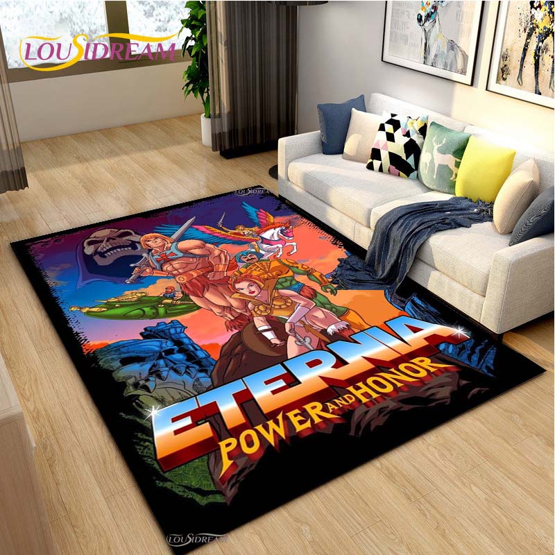 He-man meesters Cartoon Tapijt voor Woonkamer Slaapkamer Vloerkleed Keuken Kinderen Deur Antislip Vloermat Verjaardagscadeau Fotografie Requisieten Tapijt