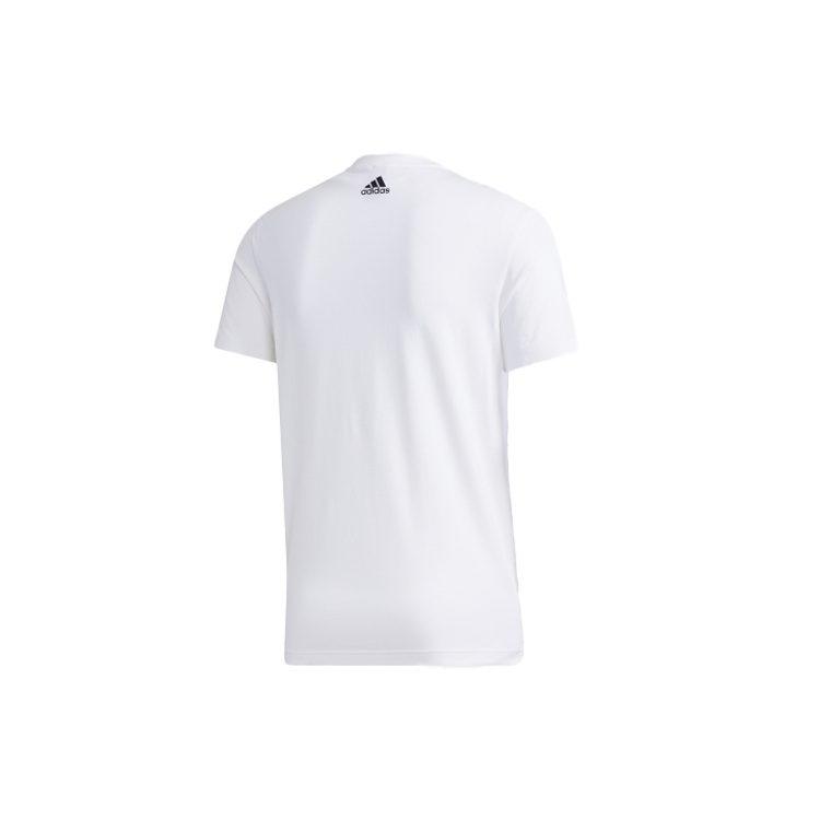 adidas T Shirts Men's White Crew Neck Moderate Straight Fit GL5622