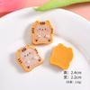 5pcs Animal Toast Bread Cat Resin Charms Pendant Jewelry Making Supplies Keychain Necklace Earrings Pendants DIY Findings