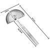 Goniometer Angle Ruler 180 Degree Protractor Rotary Measuring Ruler Metal Angle Finder For School Office Stainless Steel Woodworking Tools