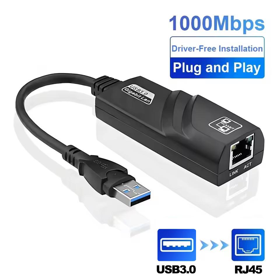 Cablu Adaptor de Rețea Ethernet USB3.0 la RJ45 Lan 1000Mbps 100Mbps RTL8153 Cabluri de Conversie Rețea pentru Macbook Laptop Win10 11