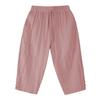 Men's Summer Drawstring Casual Cropped Pants Men's Breathable Cotton And Linen Cropped Pants