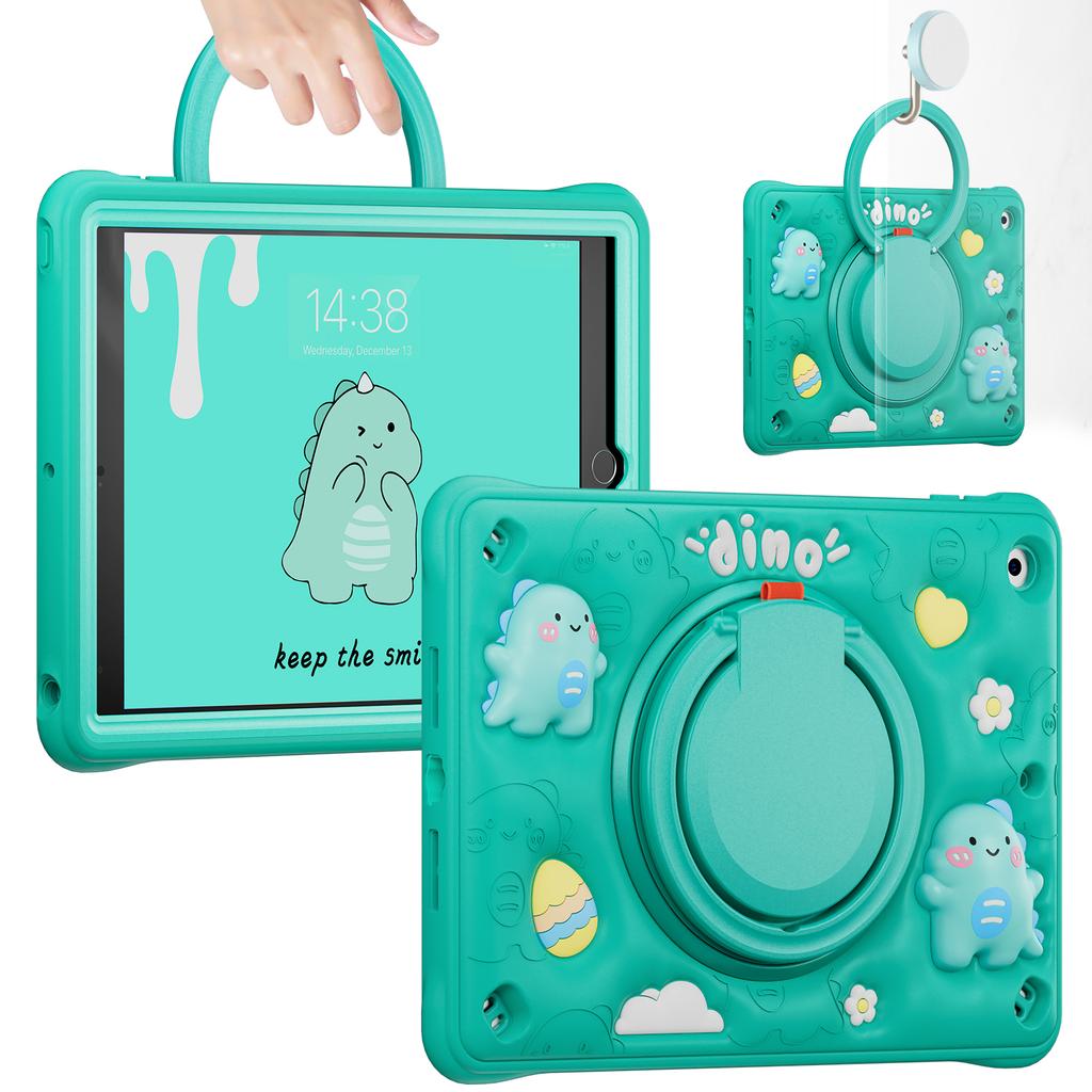 For iPad 10.2 (2021)/(2020)/(2019) Case Kickstand PC+Silicone+TPU Tablet Cover