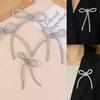 Exquisite Crystal Bow Brooches Elegant Fashion Suit Accessories Personality Rhinestone Pin  Blazer