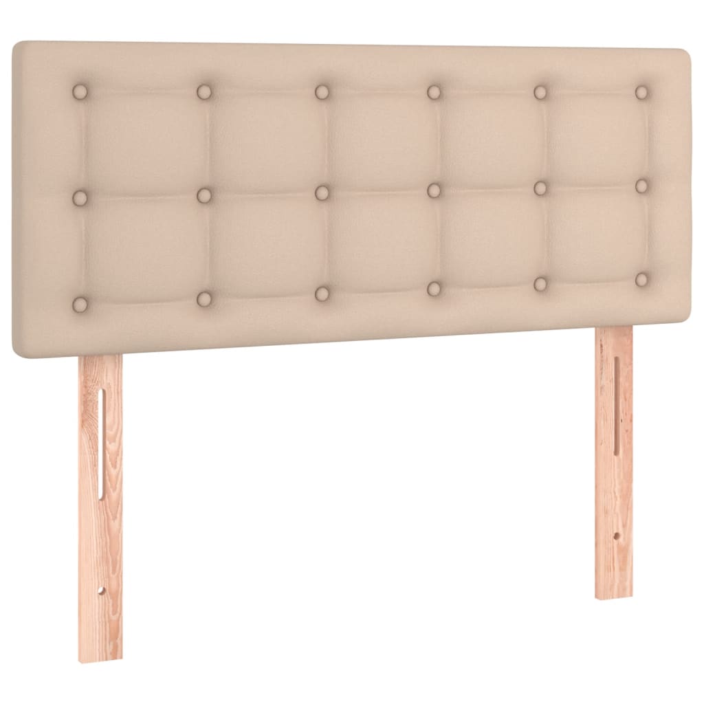 Vidaxl Zagłówek Do Łóżka Z Led, Cappuccino, 90X5X78/88 Cm, Ekoskóra