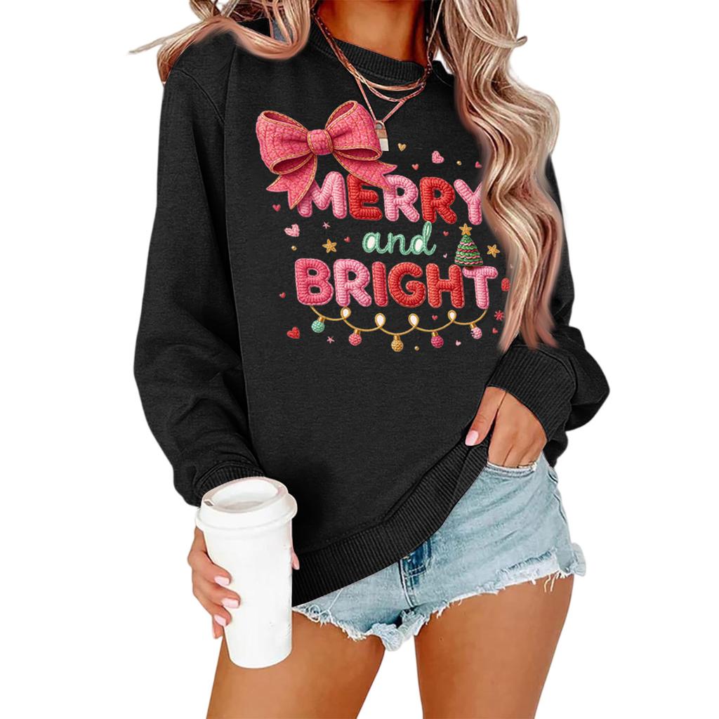 Women's Loose Comfortable Casual Fashionable Character Printing Round Neck Long Sleeved Sweatshirt