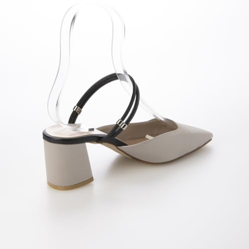 Carino Back Strap Mule Pumps, Beige, Size 24.0