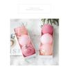 Classic Ornament Shape Matte Christmas Balls Pink Sequin Ornaments