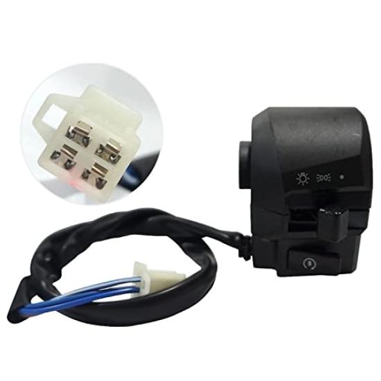 Motorcycle Handlebar Switches for Yamaha 125 22mm Motorcycle Universal Handlebar Turn and Power Switch Assembly YBR125, 7/8" Switches, Horn, Signal,