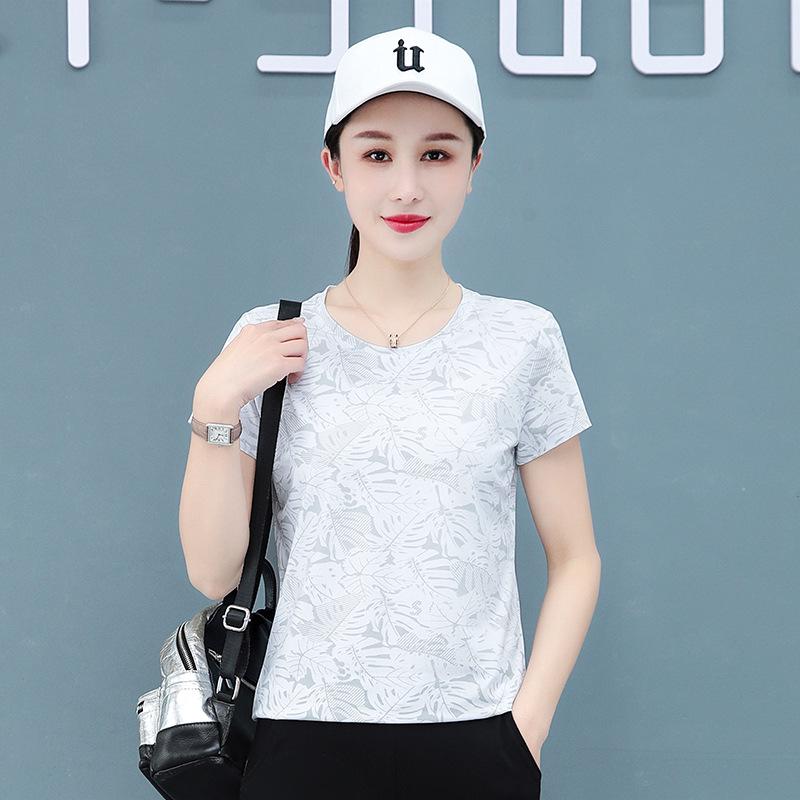 Ice Silk Quick-Dry Women's Short-Sleeve Summer Sports T-Shirt - New 2025 Style, Casual, Fitness Bestseller