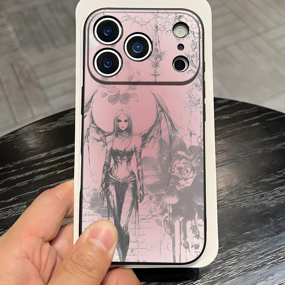 

Clmj Punk Cool Angel Phone Case For IPhone 17 Pro Max 16 15 14 Pro Max 13 11 X Xs Xr 8 7Plus Silicone Cover iPhone 13 Pro