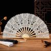 European Retro Lolita Lace Cheongsam Bamboo Fan - Women's Photography & Performance Prop