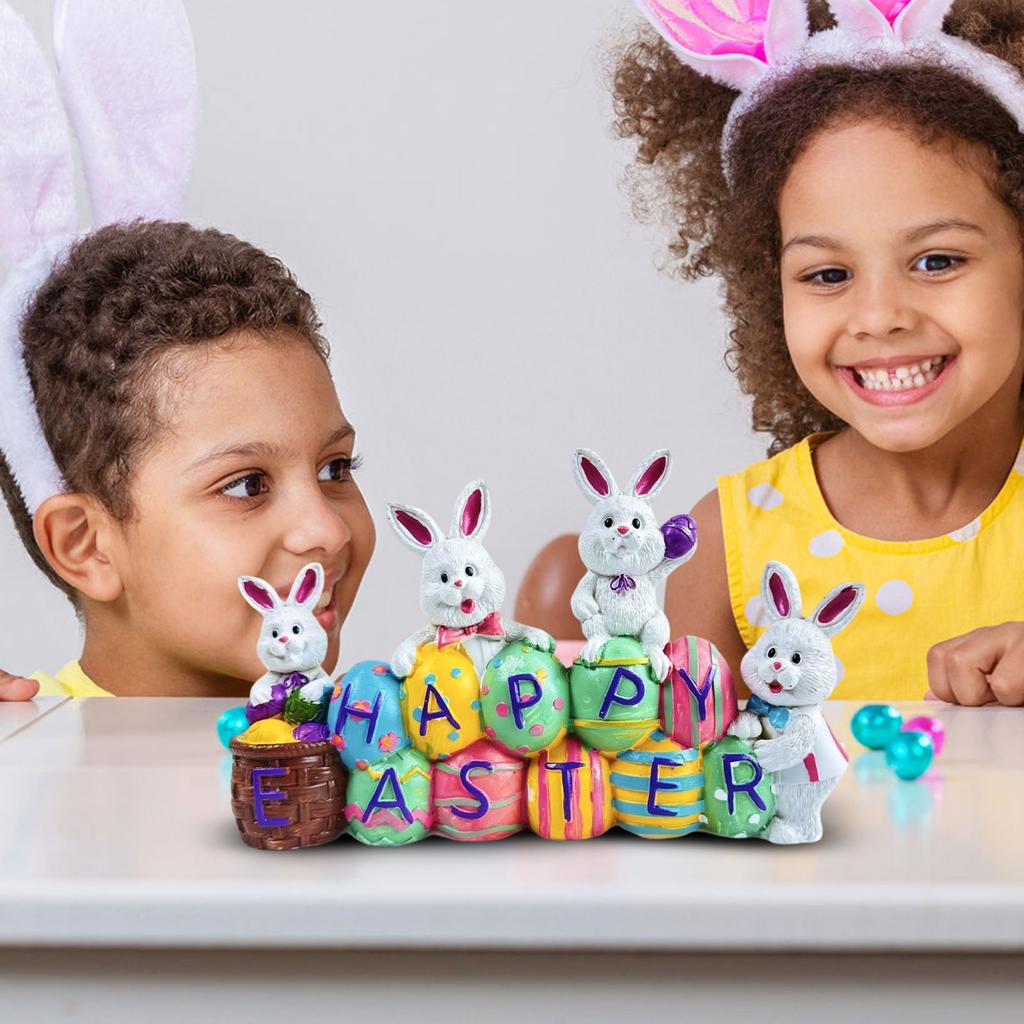 Cute Resin Ornaments, Exquisite Holiday Home Decorations, Adorable Animal Egg Desktop Ornaments