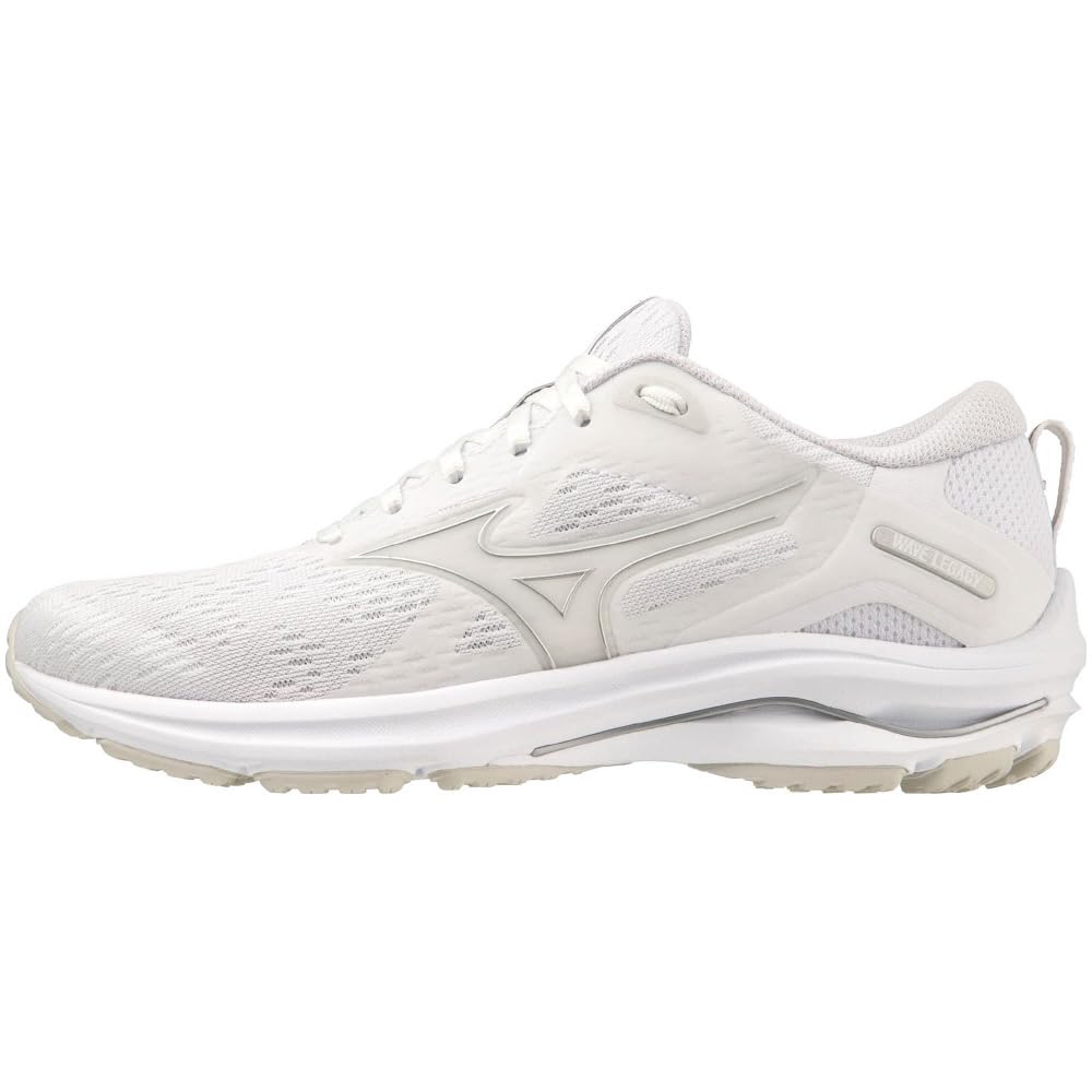 Mizuno Wave Legacy Running Shoes for Wave Rider White x Silver x 2E Jogging, Marathon, Sports, Training, Lightweight, Sole, Women's, White, 23.5 cm,