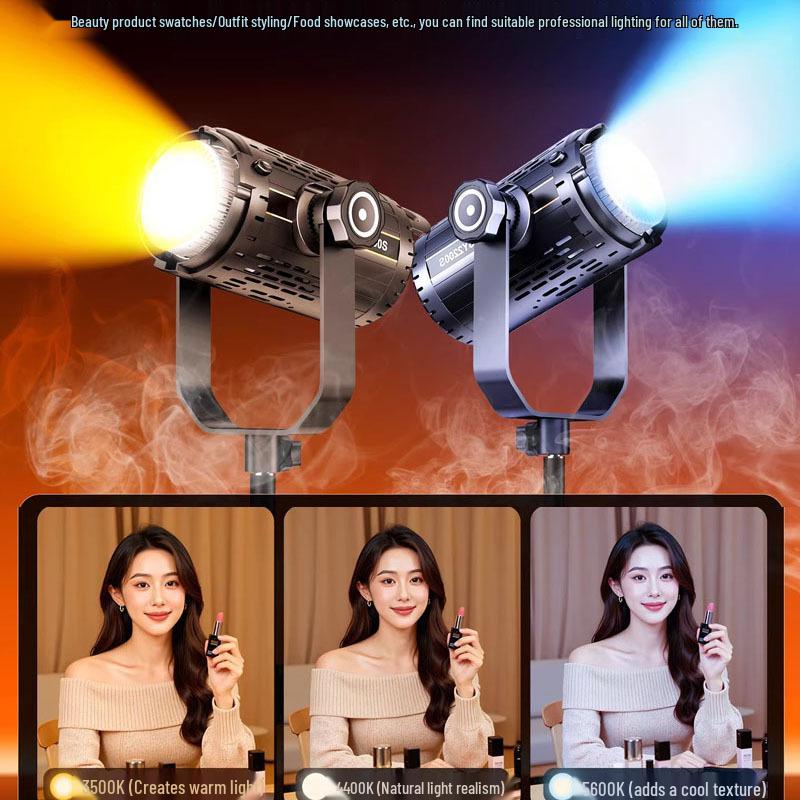 COB Photography Studio Light with Grid and Soft Light Mode for Clothing and Portrait Atmosphere
