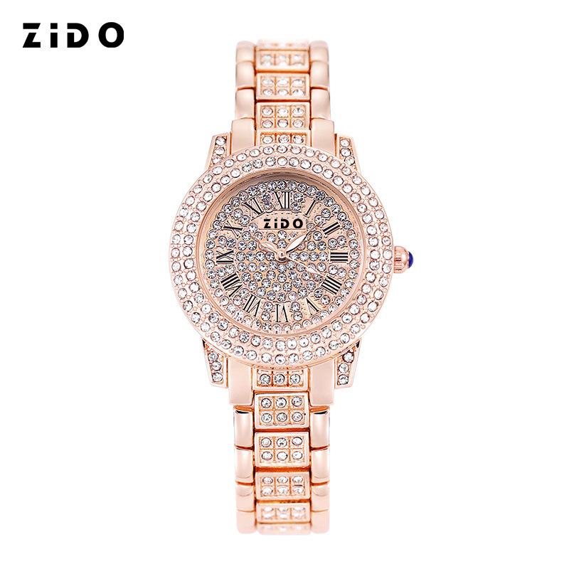High Value Fashion Temperament Light Luxury High-End Trend Diamond-Encrusted Sports Waterproof Cornucopia Women'S Watch