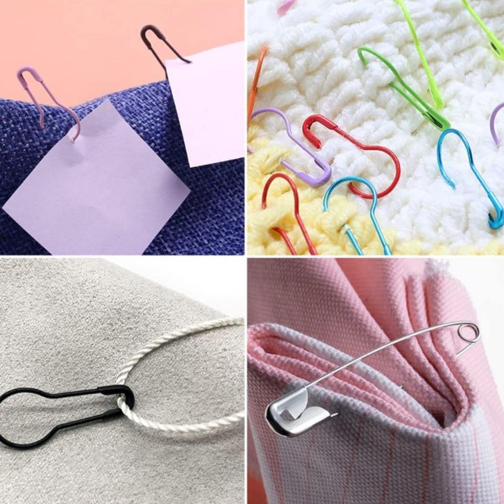 1200Pcs Durable Metal Safety Pins 24-color Gourd-shaped Bulb Safety Pins Gourd Safety Pins Clothing Use