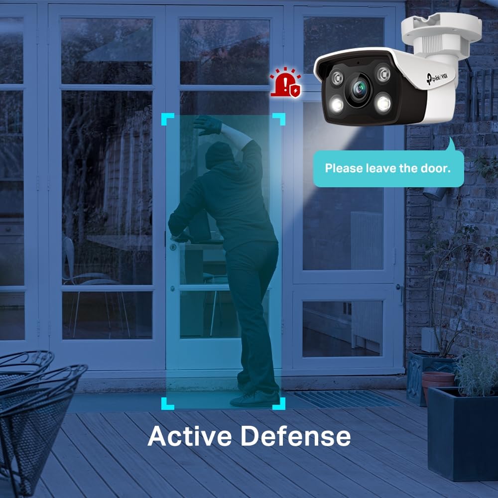 VIGI C350 4mm Lens Smart Outdoor Security Bullet Network Camera 5MP HD Full Color Smart Video Enhancement Waterproof IP67 Smart Detection DC CCTV
