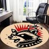 1pc Raccoon Punk Office Round Area Rug,  Mat Suitable For Office, Under Office Chairs Bedroom Living Room Home Decor, Room Deco