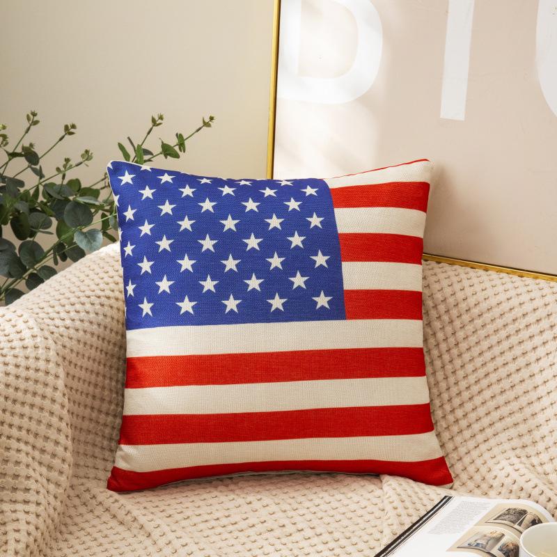 Linen Digital Print Cushion Bedside Backrest Cartoon Cute Car Pillow