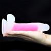 Ženské dildo Silikonové produkty Simulace Dospělý Malý Průhledný Svítící Měkké Sexuální Hračky