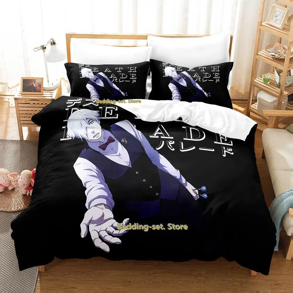 Comfortable SkinFriendly Single Twin Full Queen King Death Parade Size Bed Adult Kid Bedroom Duvetcover Sets Anime parure de lit Quilt