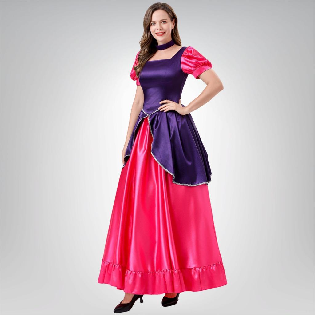 Halloween Cosplay and Lady Tremaine Dresses for Kids and Adults Size [Milky Time] Cinderella, Drizella, Anastasia, (Anastasia, Adult, L)
