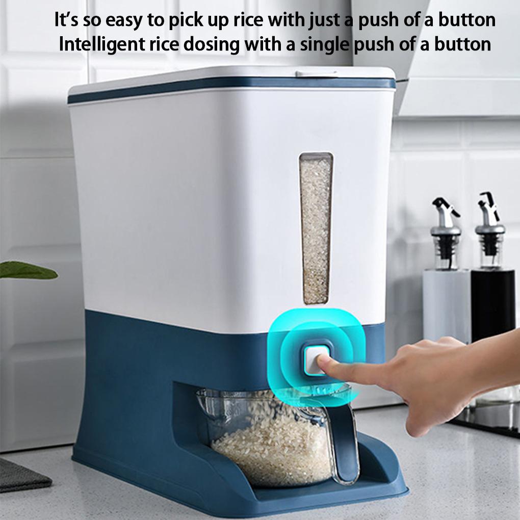 PP Transparent Storage Tank Rice Bucket For Large Families Insect And Moisture Resistant Rice Bucket