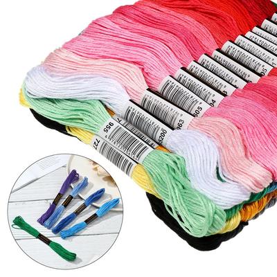 Kit de Ovillos Multicolor Bordado a Mano Hilos de Costura Hilos para Punto de Cruz Pulsera trenzada
