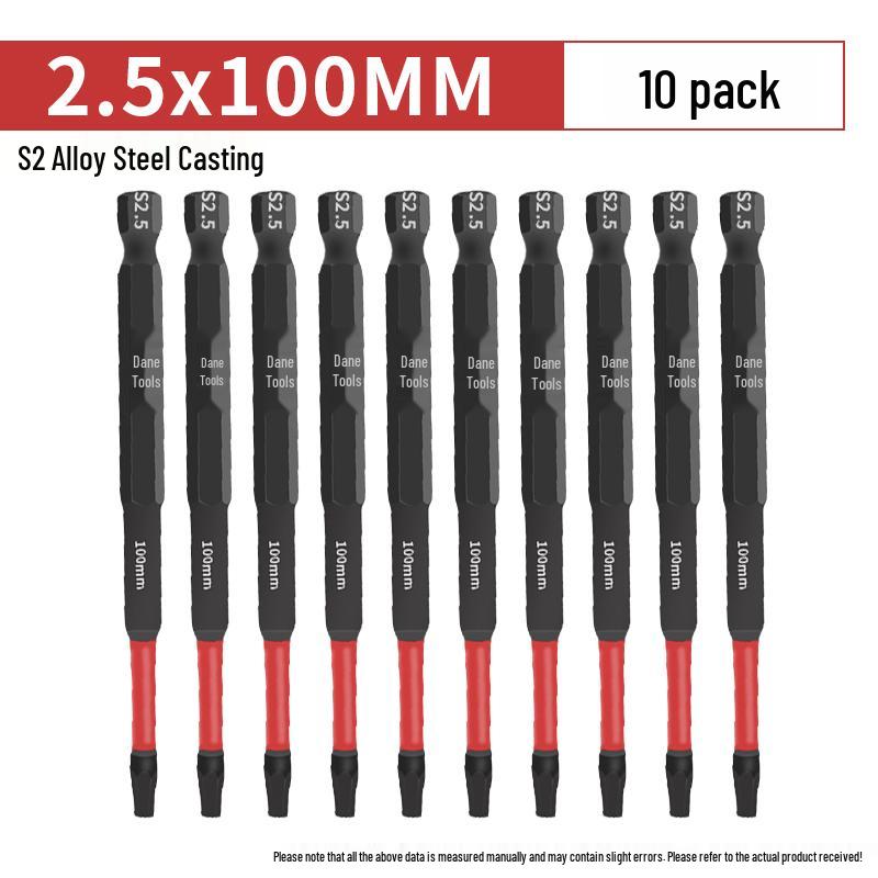 Hexagonal Anti-Slip S2 Alloy Steel Magnetic Screwdriver Bits for Electric Drills