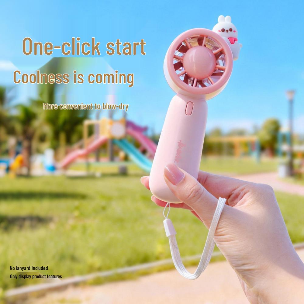 Adorable Cartoon Pet USB Rechargeable Handheld Mini Fan