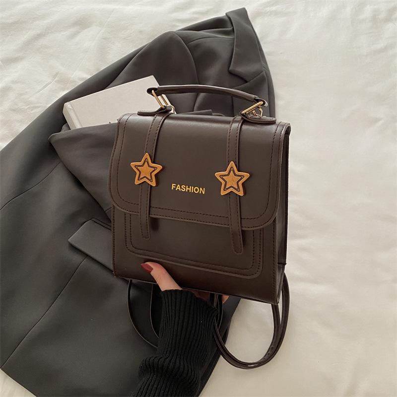 French Fashion Class Commuter Backpack 2025 New Korean Version Large Capacity Simple Foreign Style Personalized Shoulder Backpack