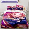 3pcs KPop Demon Hunters MIRA1 Design Cover Set - HD Printed Bedding with 1 Cover and 2 Pillowcases - Perfect for Home and Dorm Decor