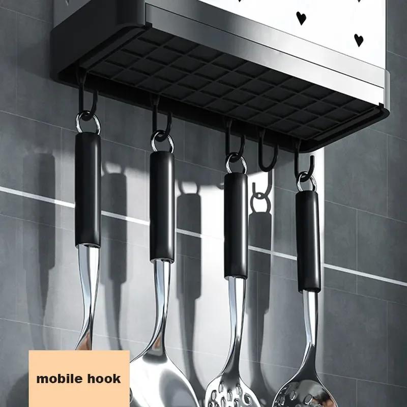 Stainless Steel Tableware Spoon Storage Holders Wall-mounted Chopsticks Racks Basket Drain Household  Kitchen Shelf Accessories