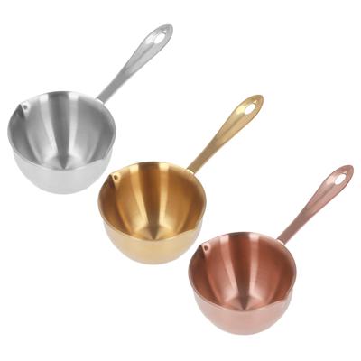 Stainless Steel Saucepan Professional Home Cooking Sauce Pan with Pour Spouts for Milk Chocolate Hot